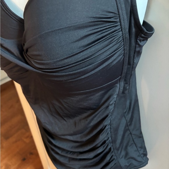 Sea Level Swim Australia Black twist front Ruched Swimsuit sz 14 - Picture 3 of 6